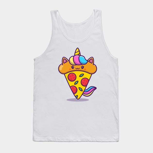 Cute Unicorn Pizza Tank Top by Catalyst Labs